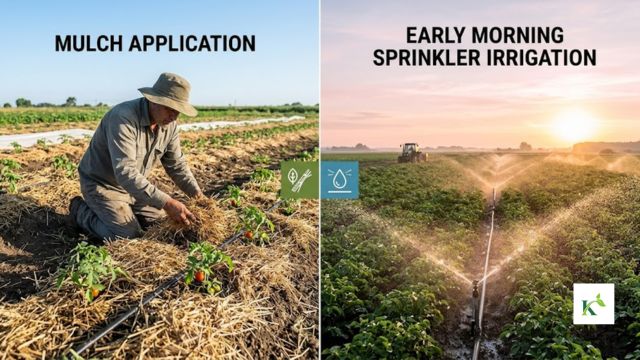 Mulch Application and Sprinkler Irrigation